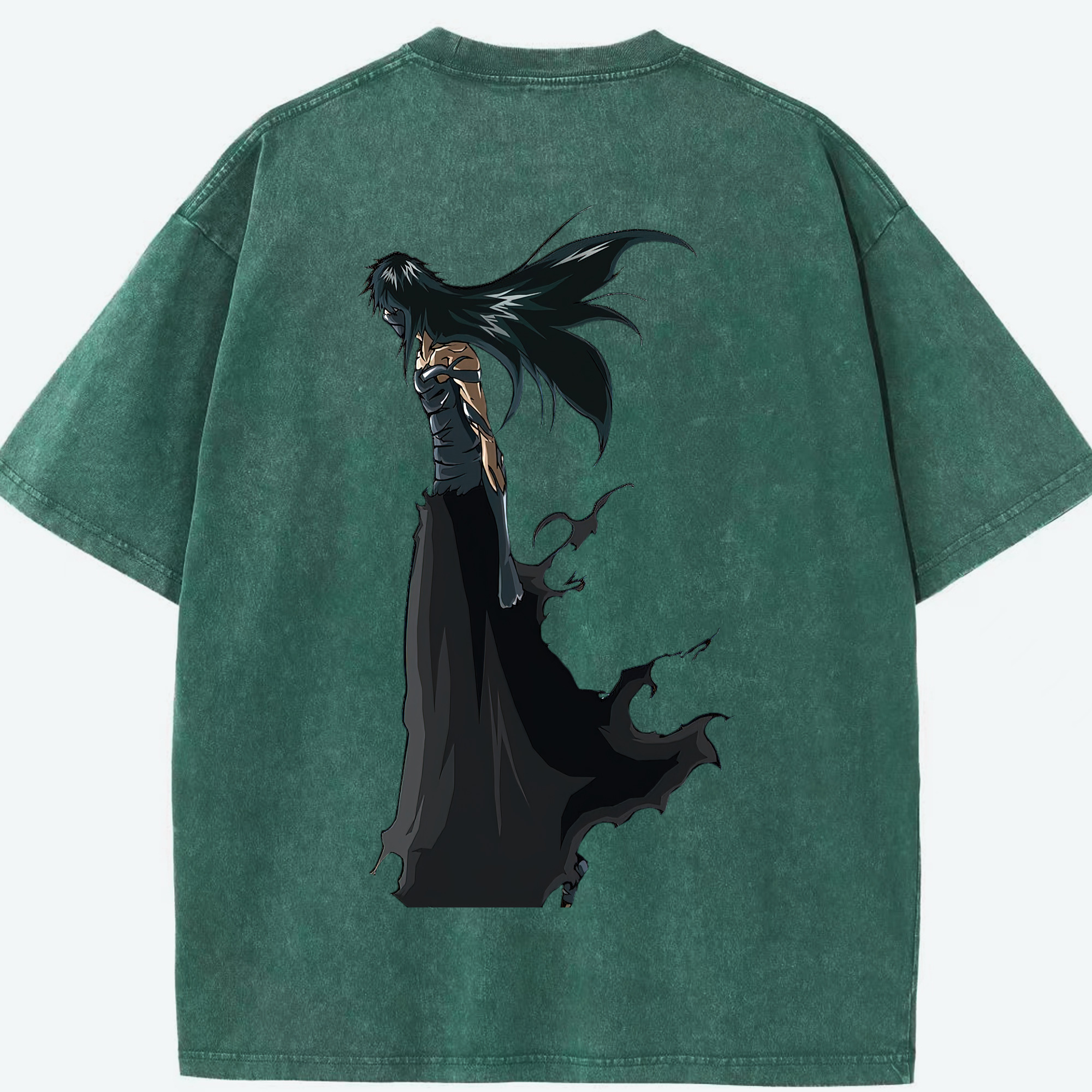 （画像用） ブリーチ 黒崎一護（くろさき いちご）BLEACH Kurosaki Ichigo 綿100% ヴィンテージ風 半袖Tシャツ（背面プリント）